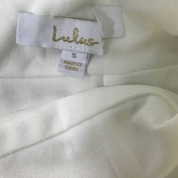 LULU'S S Everlasting Promise White Notched Backless Mermaid Dress NEW B111 *flaw - Picture 7 of 10